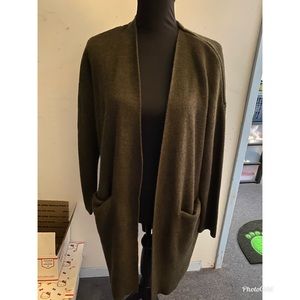 Green Long Cardigan